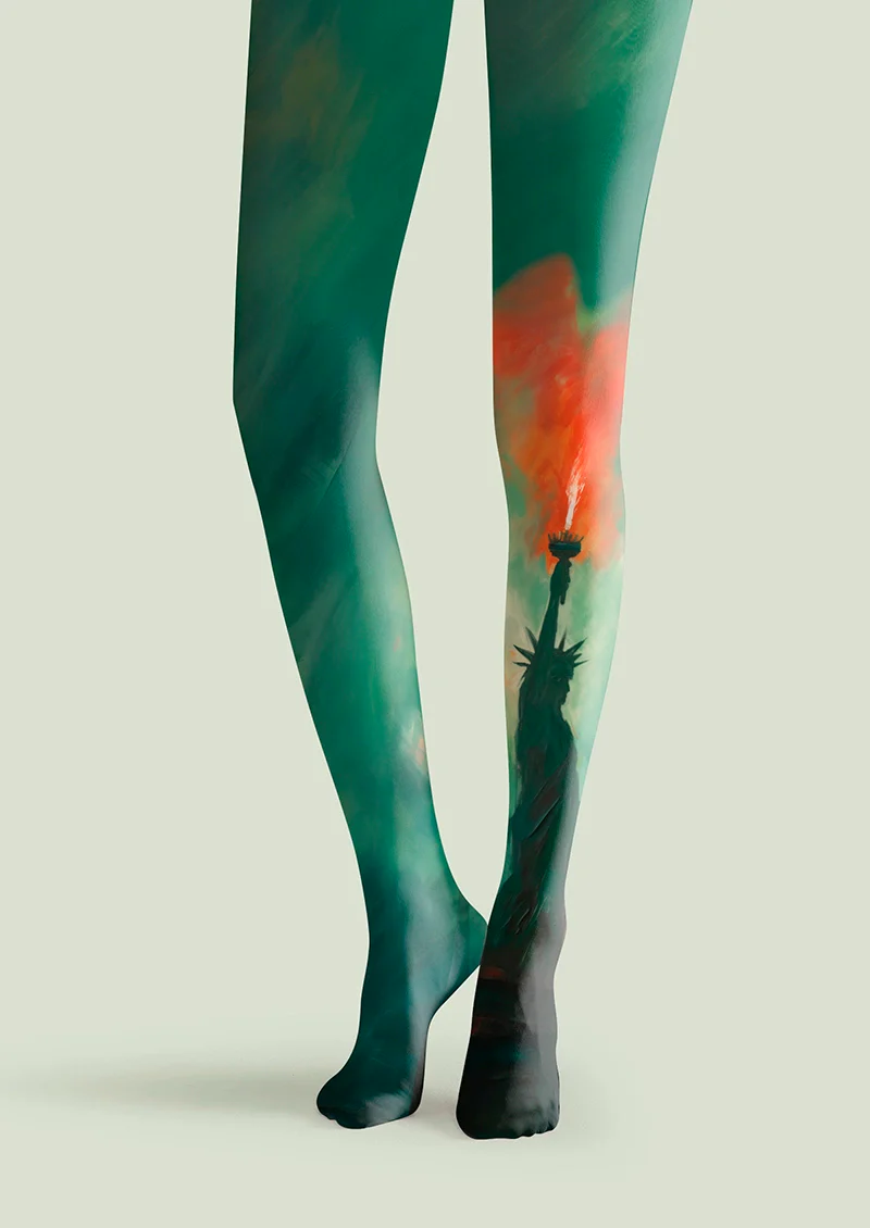 Viken Plan Flame of Liberty Tights Hosiery Pantyhose