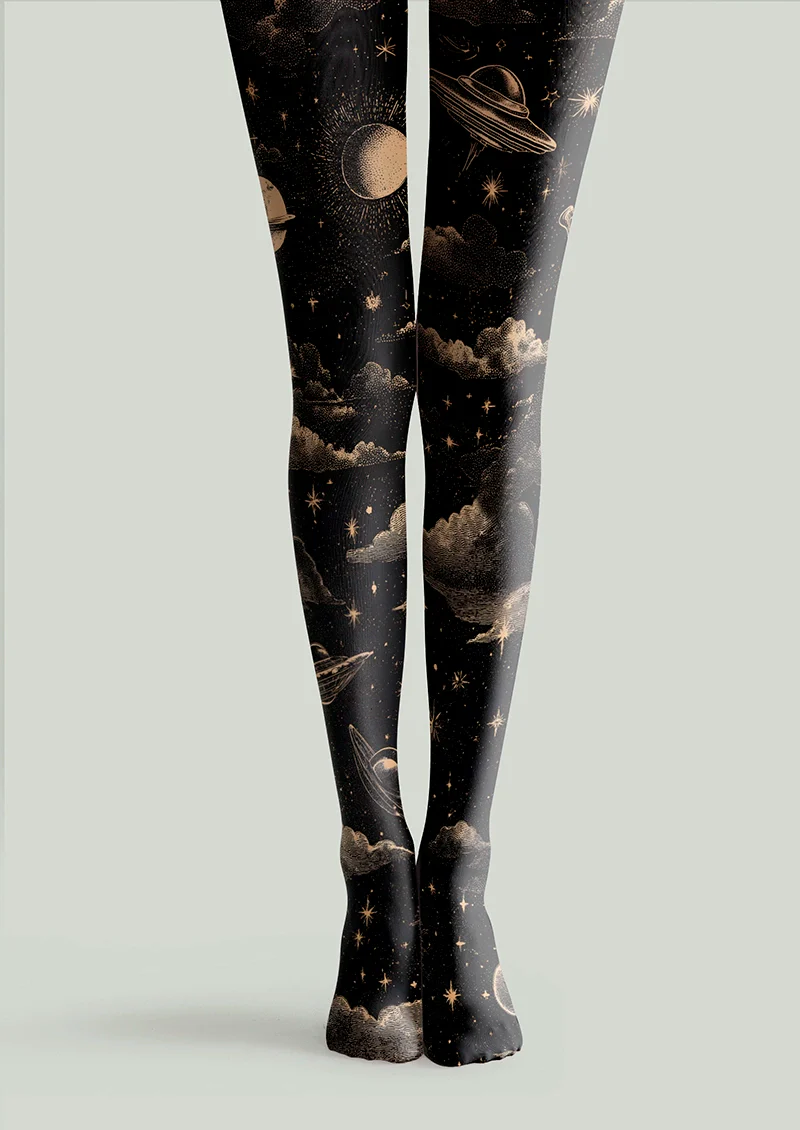 Viken Plan Flying Saucer Night Tights Hosiery Pantyhose