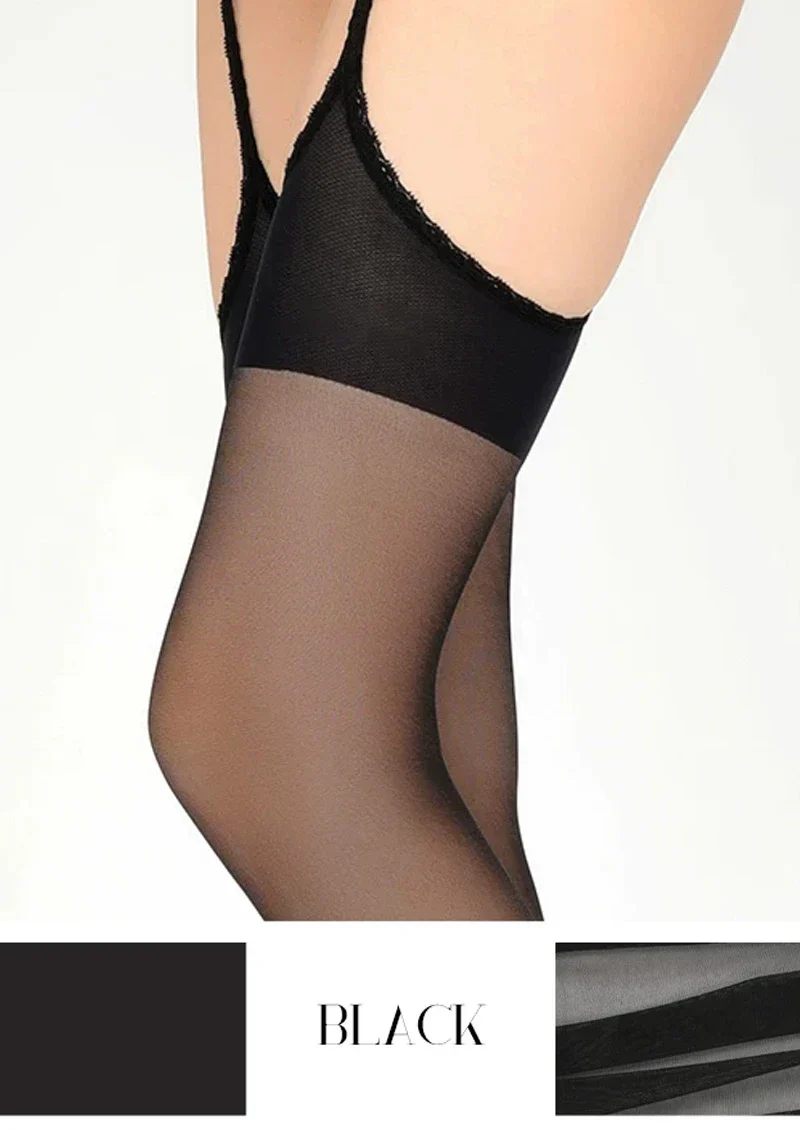 Viken Plan Four-Way Open-Crotch Lace Cut-Out Suspender Pantyhose Tights Hosiery - Image 4