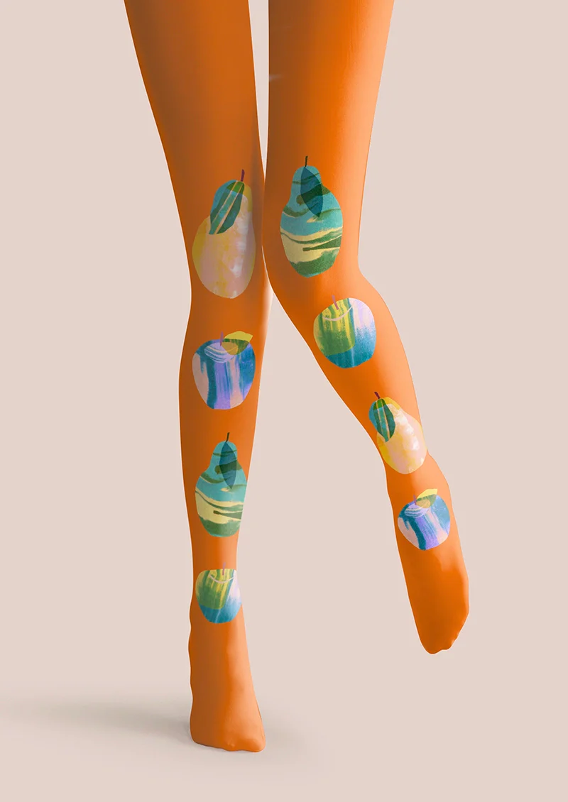 Viken Plan Fruit Palette Tights Hosiery Pantyhose