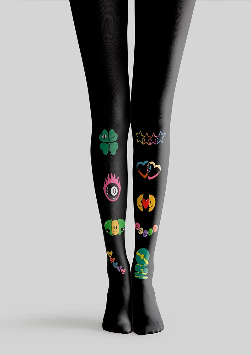 Viken Plan Fun Patterns Tights Hosiery Pantyhose