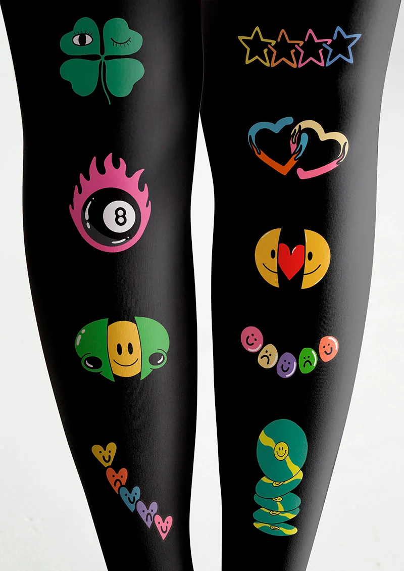 Viken Plan Fun Patterns Tights Hosiery Pantyhose - Image 5
