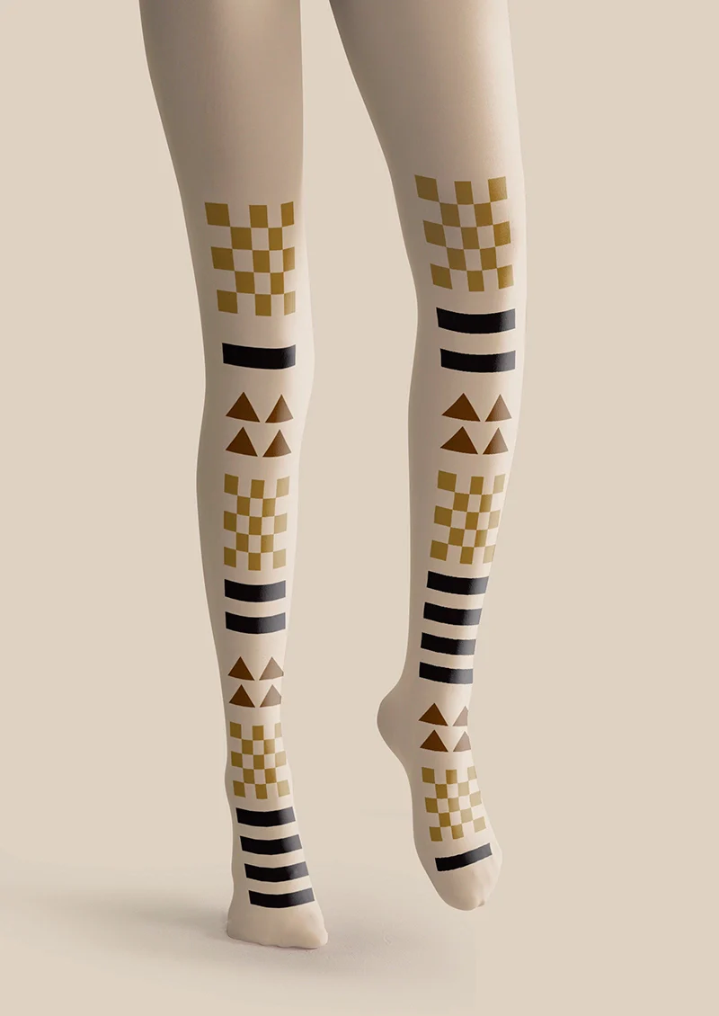 Viken Plan Gambit Grid Tights Hosiery Pantyhose - Image 3