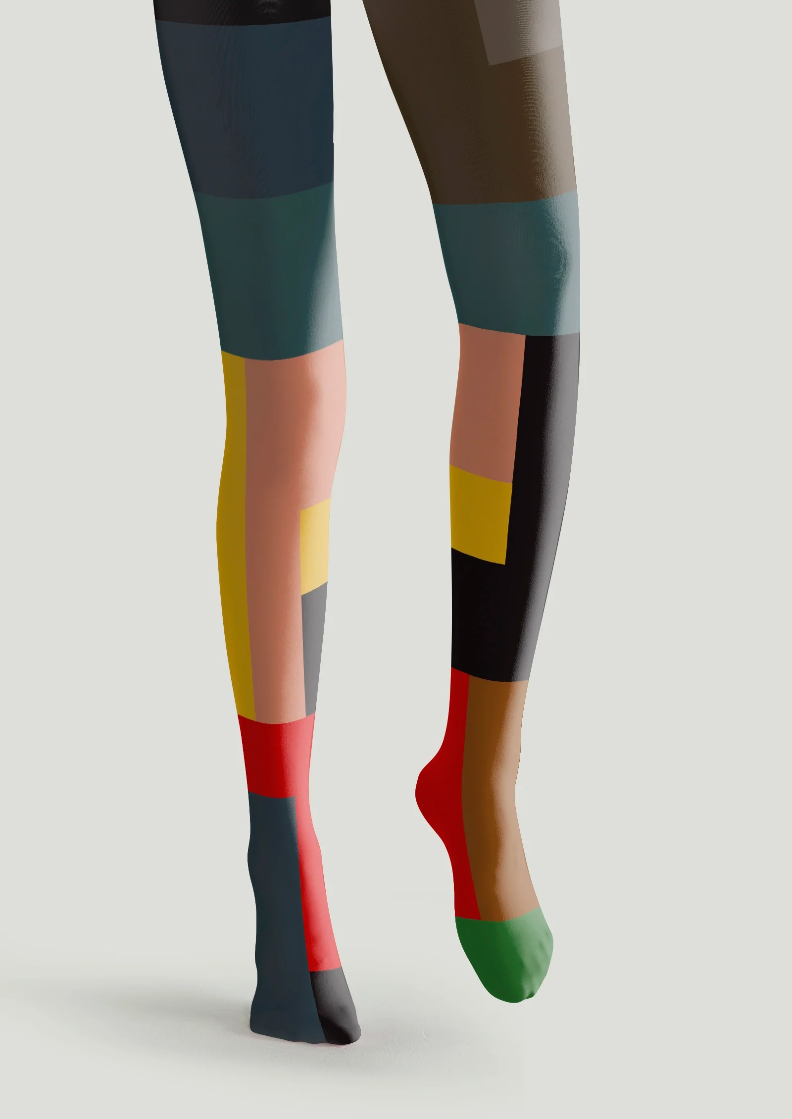 Viken Plan Geometric Puzzle Tights Hosiery Pantyhose