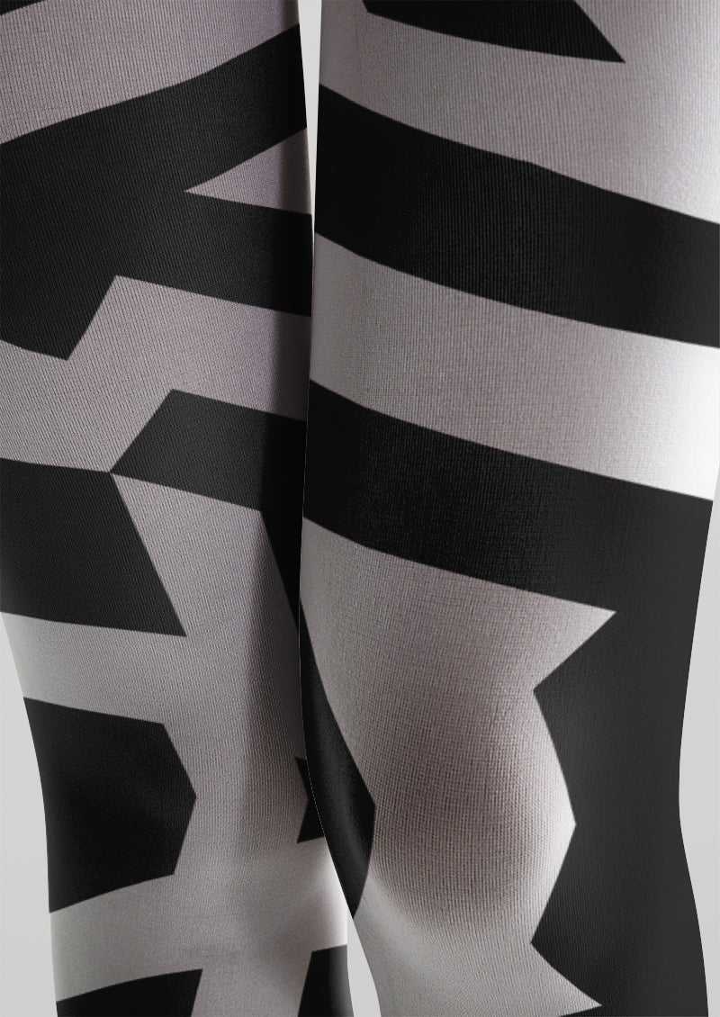 Viken plan Geometric Striped Graphic Tights Hosiery Pantyhose - Image 5