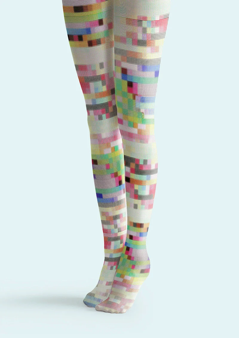 Viken Plan Glitch Aesthetic Tights Hosiery Pantyhose - Image 3
