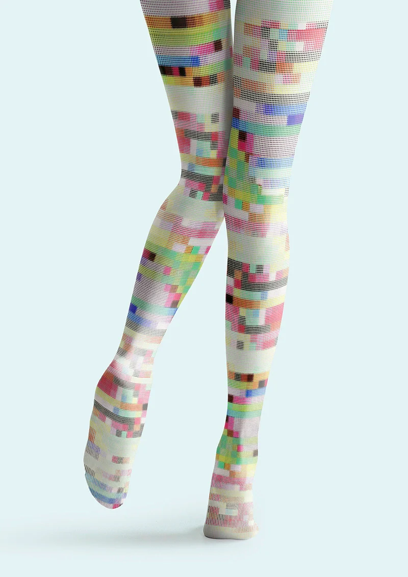 Viken Plan Glitch Aesthetic Tights Hosiery Pantyhose - Image 4