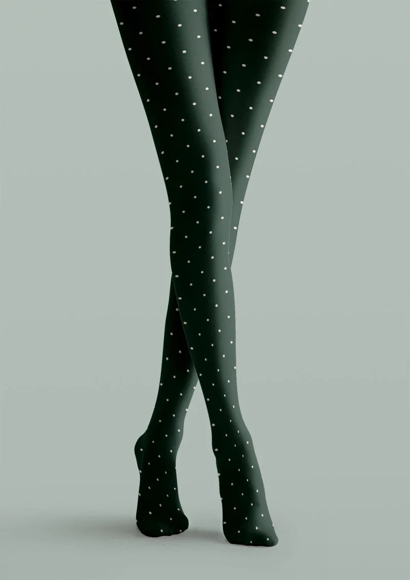 Viken Plan Green Dots Tights Hosiery Pantyhose