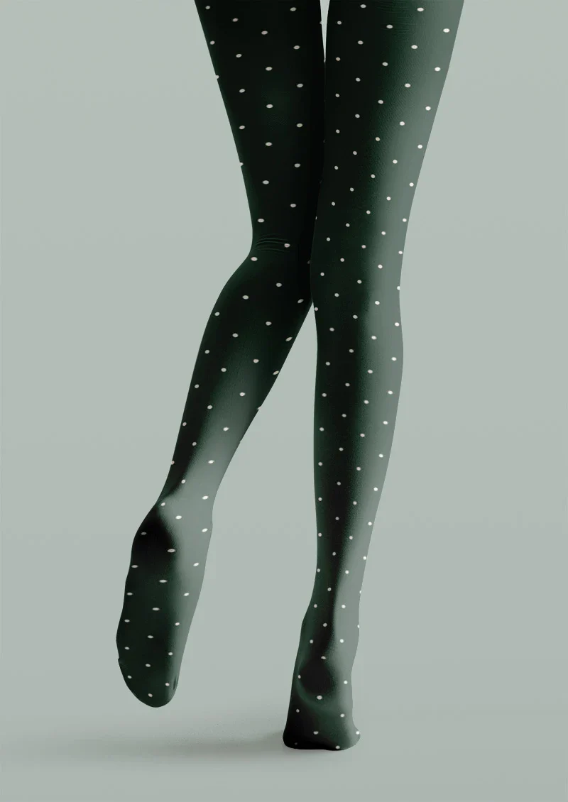 Viken Plan Green Dots Tights Hosiery Pantyhose - Image 4