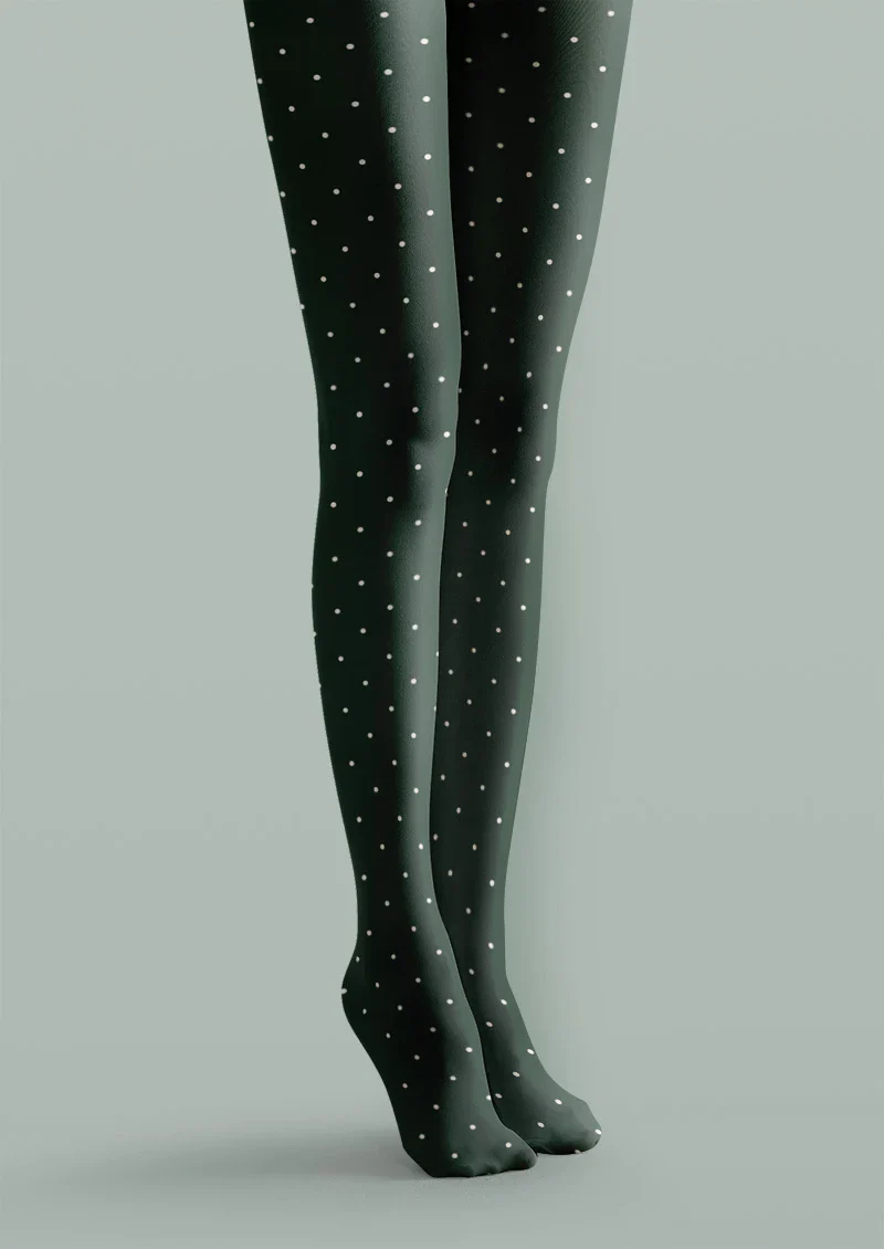 Viken Plan Green Dots Tights Hosiery Pantyhose - Image 5
