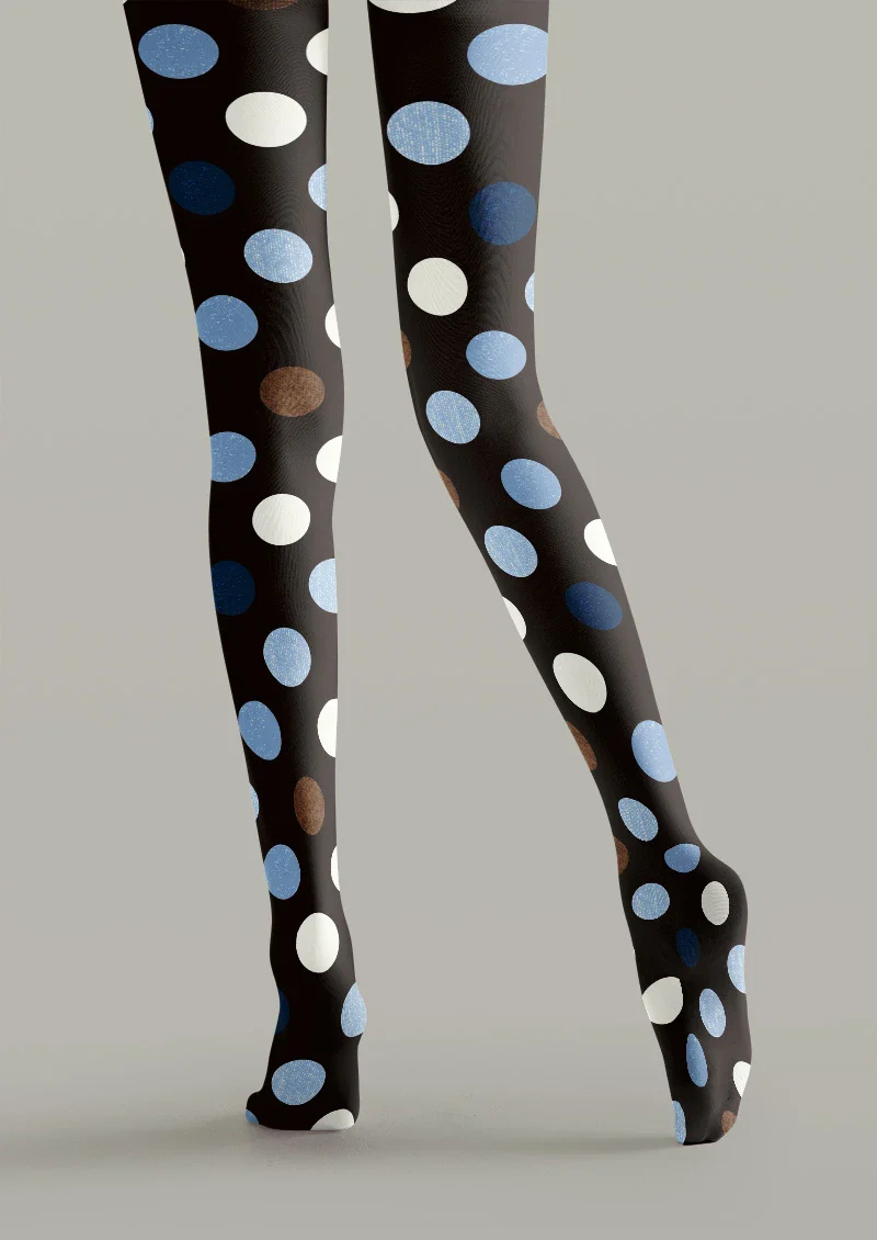 Viken Plan Retro Dot Mix Tights Hosiery Pantyhose - Image 3