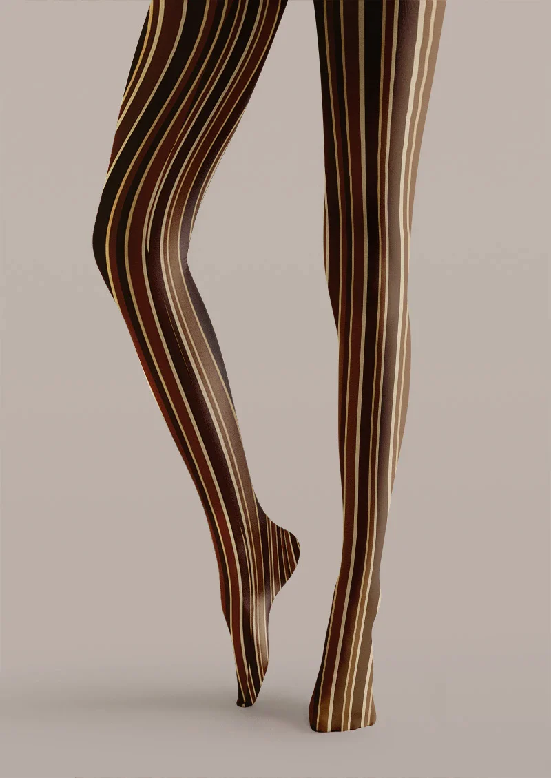 Viken Plan Coffee Grain Tights Hosiery Pantyhose - Image 4