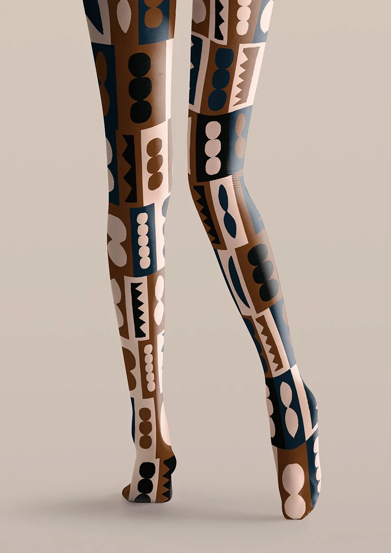 Viken Plan Hopi Pottery Mark Tights Hosiery Pantyhose - Image 4