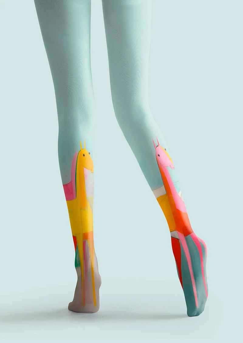 Viken Plan Horse Chromatogram Tights Hosiery Pantyhose - Image 4