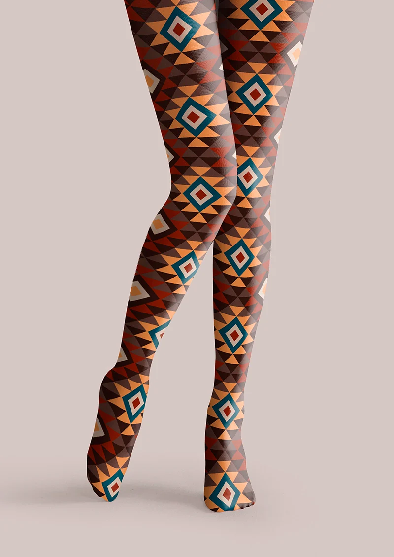 Viken Plan Indian Totem Tights Hosiery Pantyhose