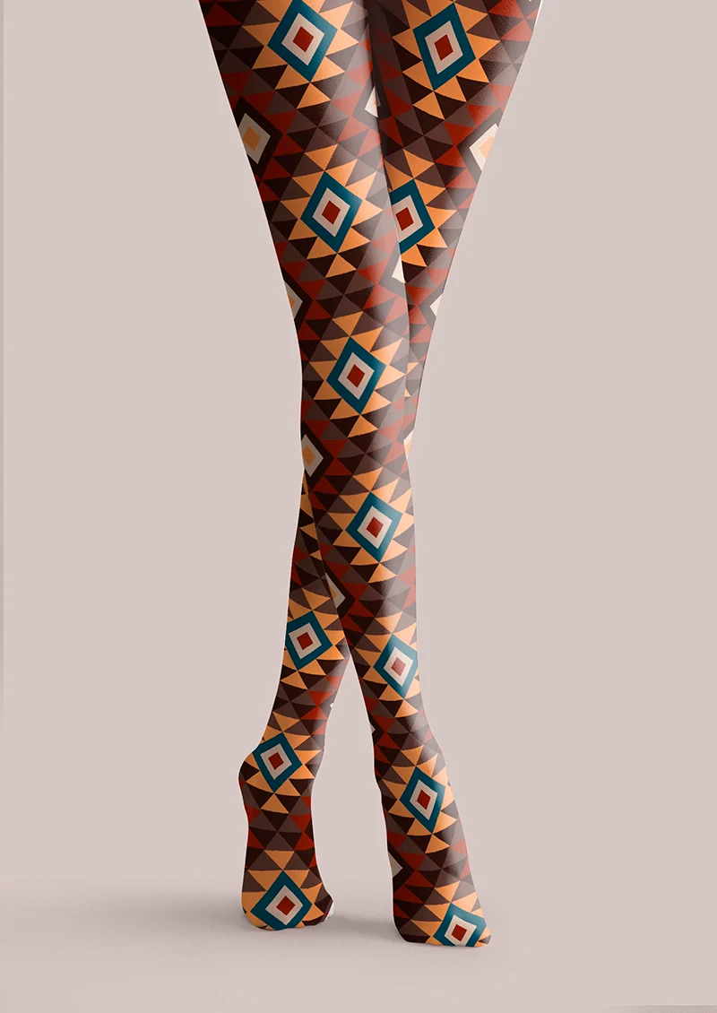 Viken Plan Indian Totem Tights Hosiery Pantyhose - Image 3