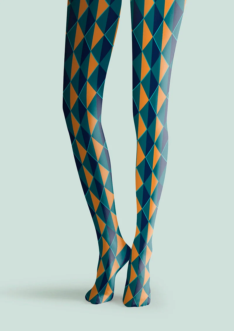Viken Plan Infinite Rhombus Tights Hosiery Pantyhose