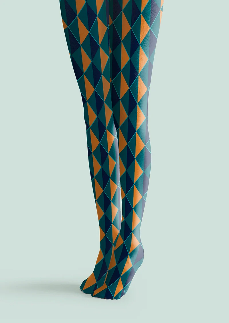 Viken Plan Infinite Rhombus Tights Hosiery Pantyhose - Image 3