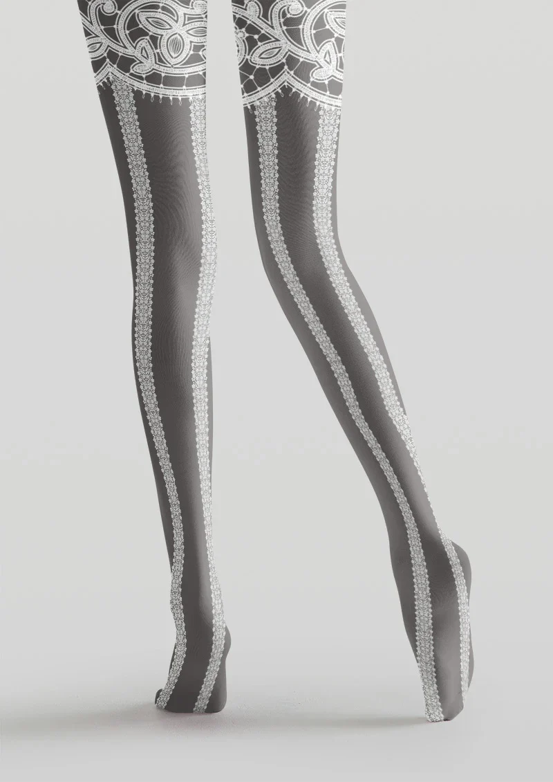 Viken Plan Lace Top Charm Tights Hosiery Pantyhose - Image 5