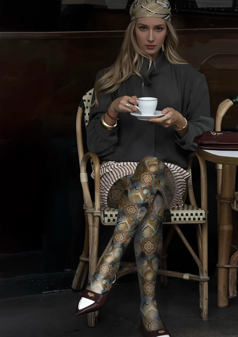 Viken Plan Lacquer Bloom Tights Hosiery Pantyhose - Image 2