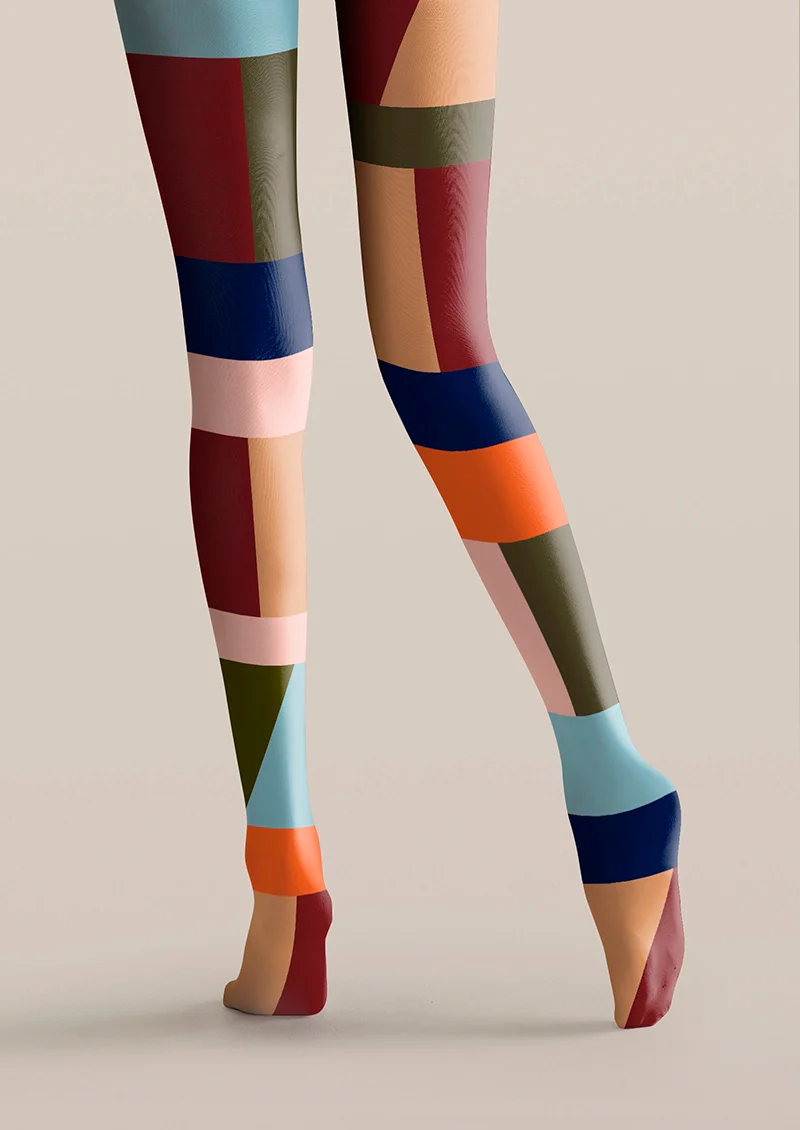 Viken Plan Chromatic Shadow Blocks Tights Hosiery Pantyhose - Image 5
