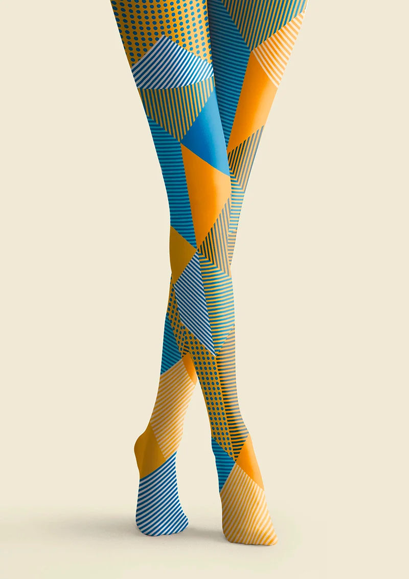 Viken Plan Lemon & Lakeside Tights Hosiery Pantyhose - Image 3