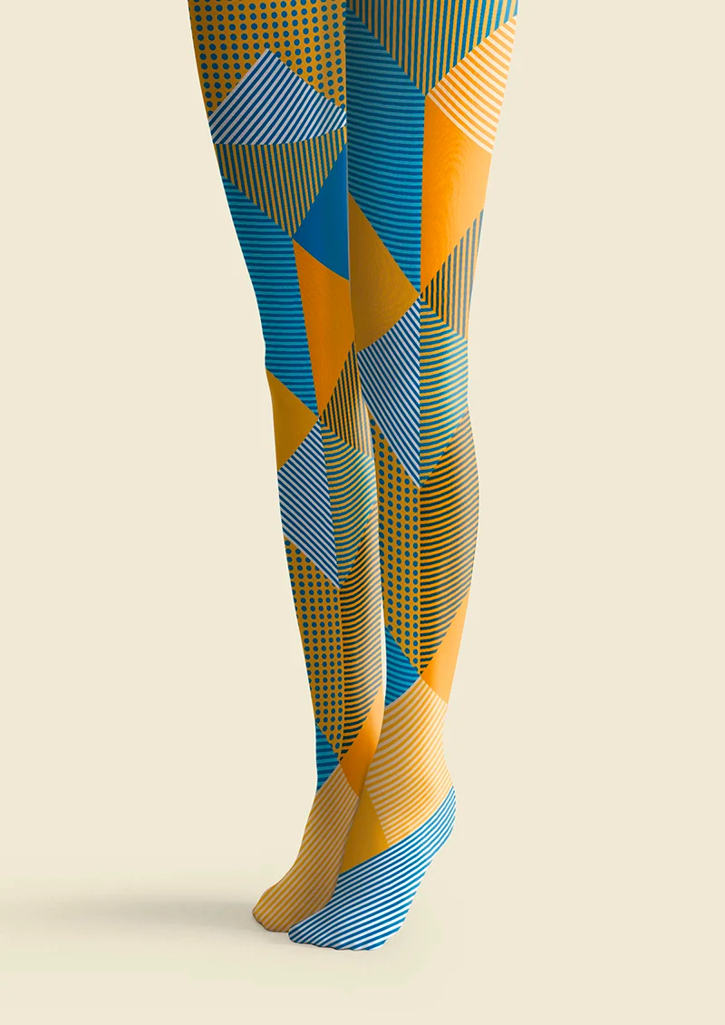 Viken Plan Lemon & Lakeside Tights Hosiery Pantyhose - Image 4