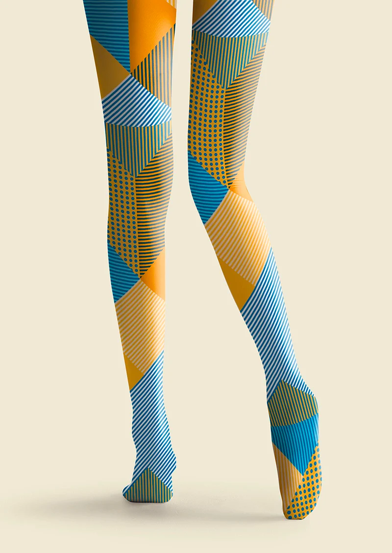 Viken Plan Lemon & Lakeside Tights Hosiery Pantyhose - Image 5
