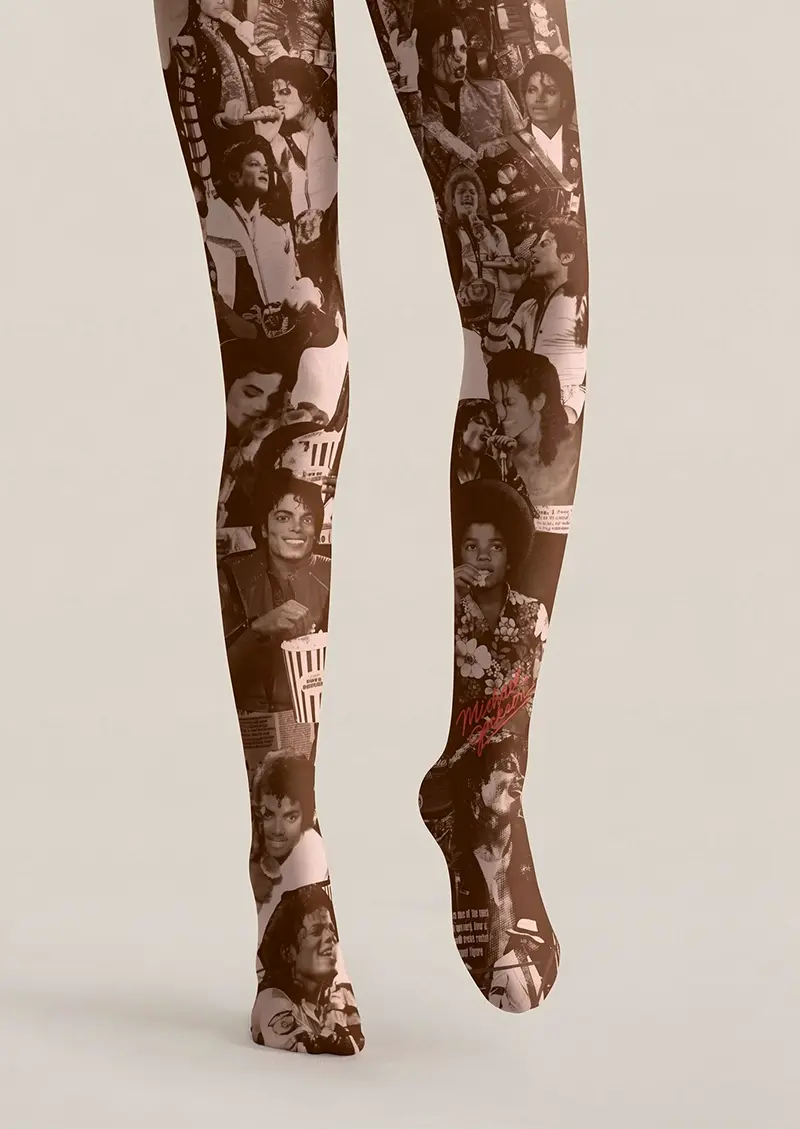 Viken Plan Michael Jackson Collage Tights Hosiery Pantyhose - Image 3