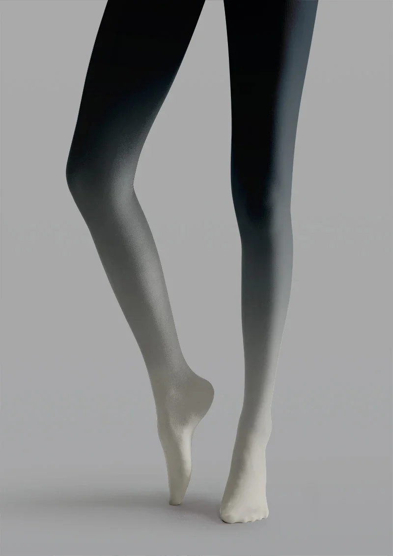 Viken Plan Monochrome Curve Graphic Tights Hosiery Pantyhose - Image 5