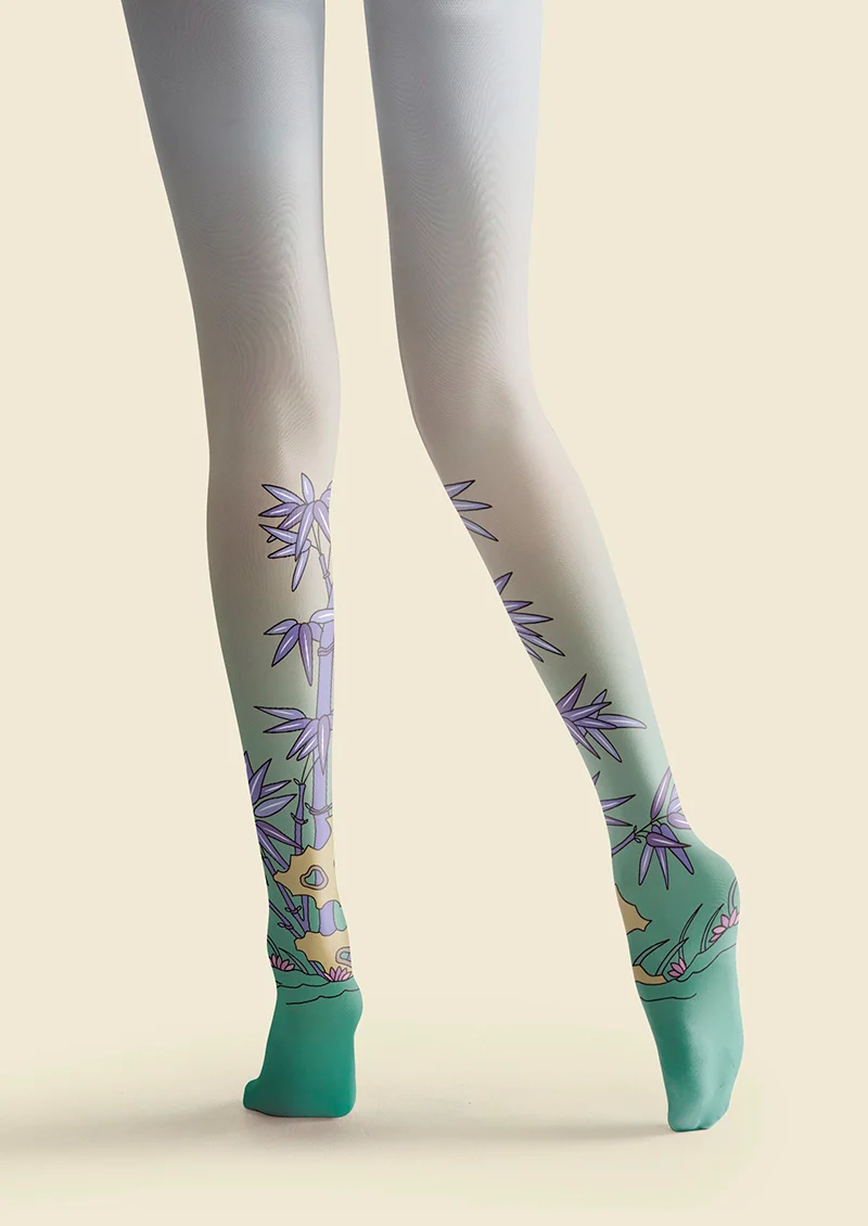 Viken Plan Purple Bamboo Tights Hosiery Pantyhose - Image 4