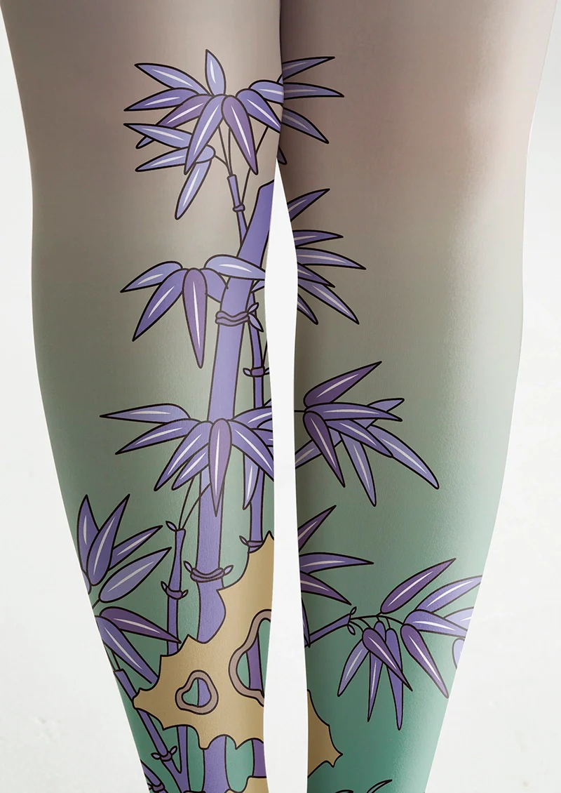 Viken Plan Purple Bamboo Tights Hosiery Pantyhose - Image 5