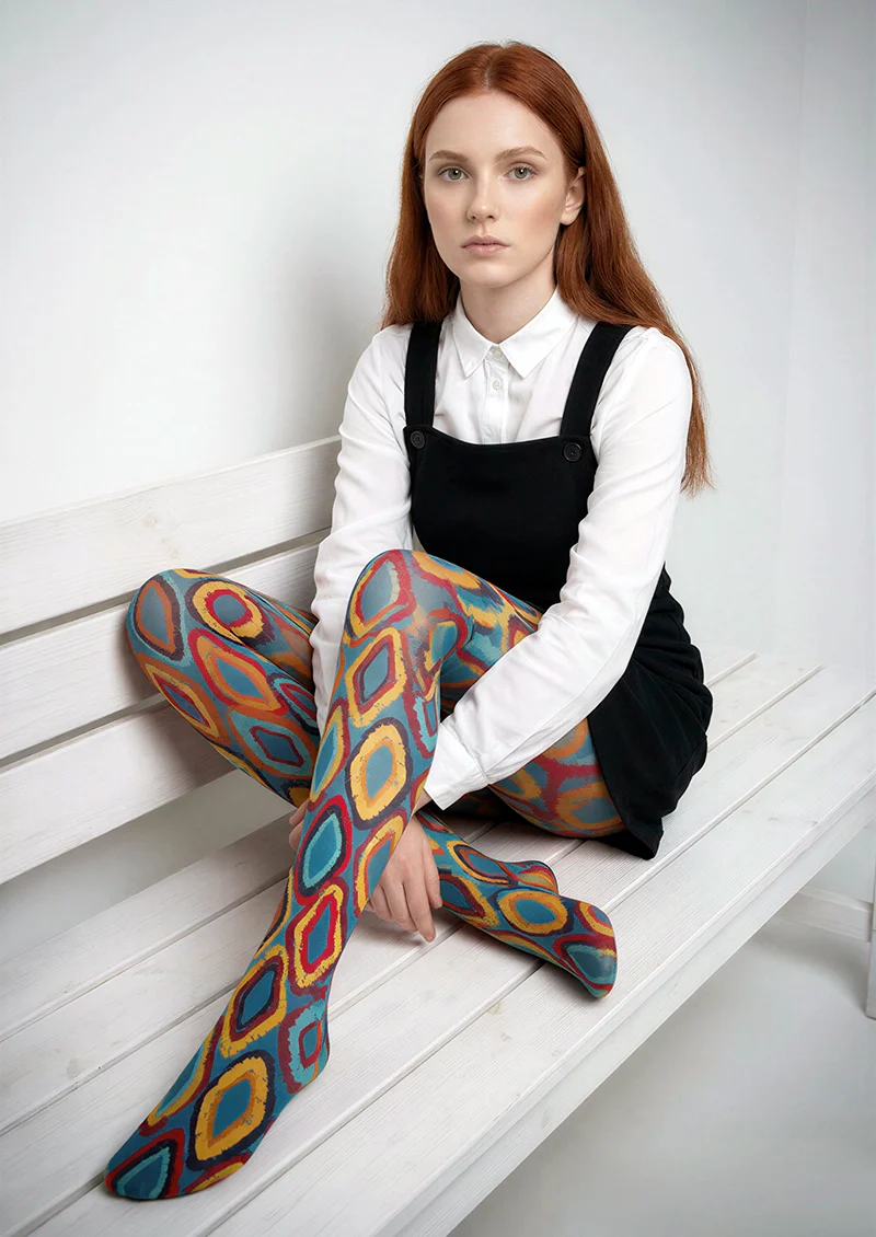 Viken Plan Moroccan Rhombus Tights Hosiery Pantyhose - Image 2