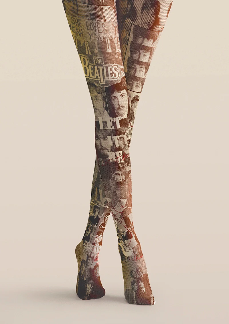 Viken Plan Music Festival Tights Personality Pantyhose/Tights [The Beatles] - Image 3