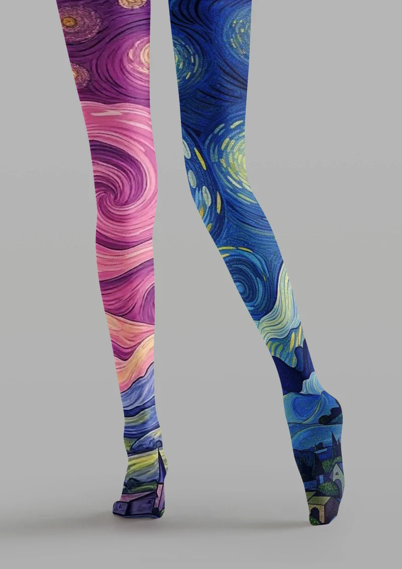 Viken Plan Nebula Graphic Tights Hosiery Pantyhose - Image 5
