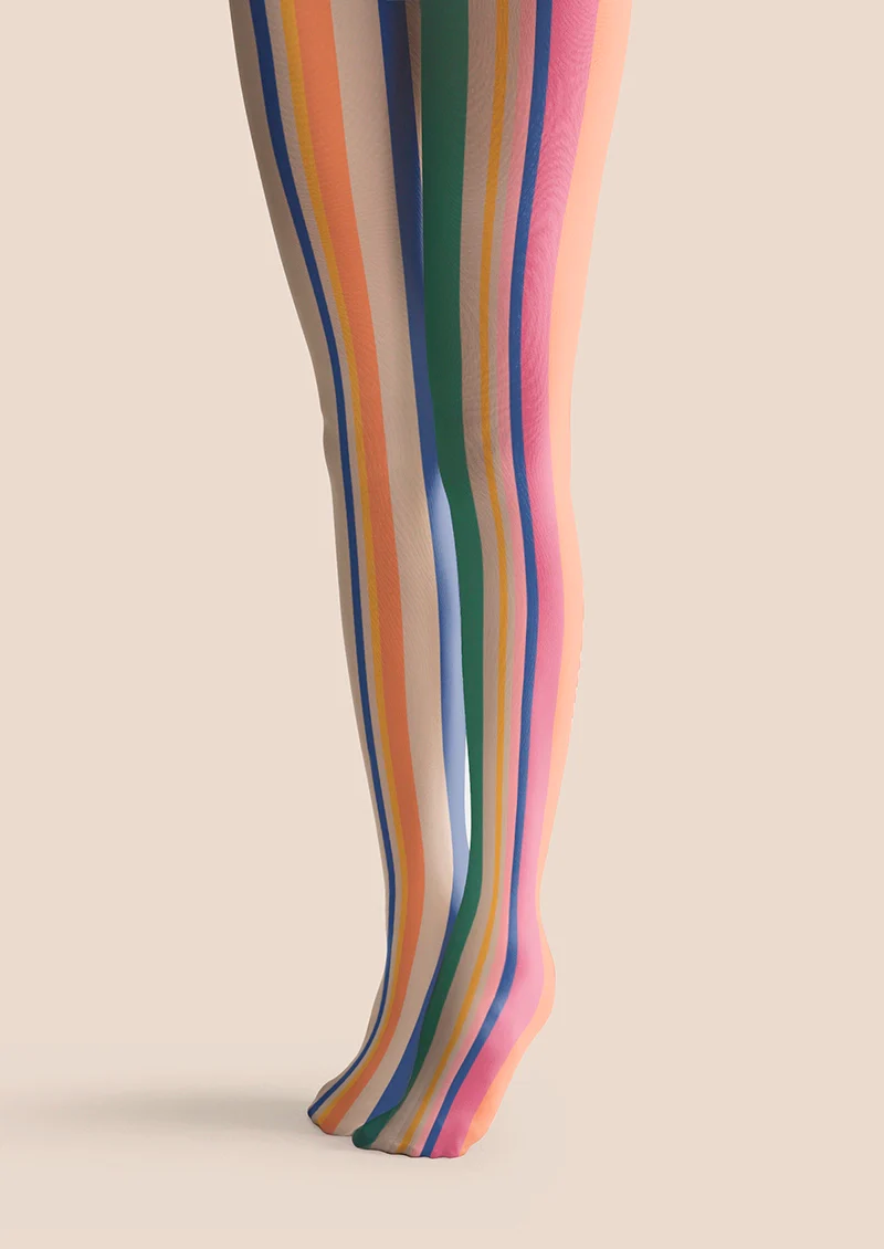 Viken Plan Neon Stripes Tights Hosiery Pantyhose - Image 3