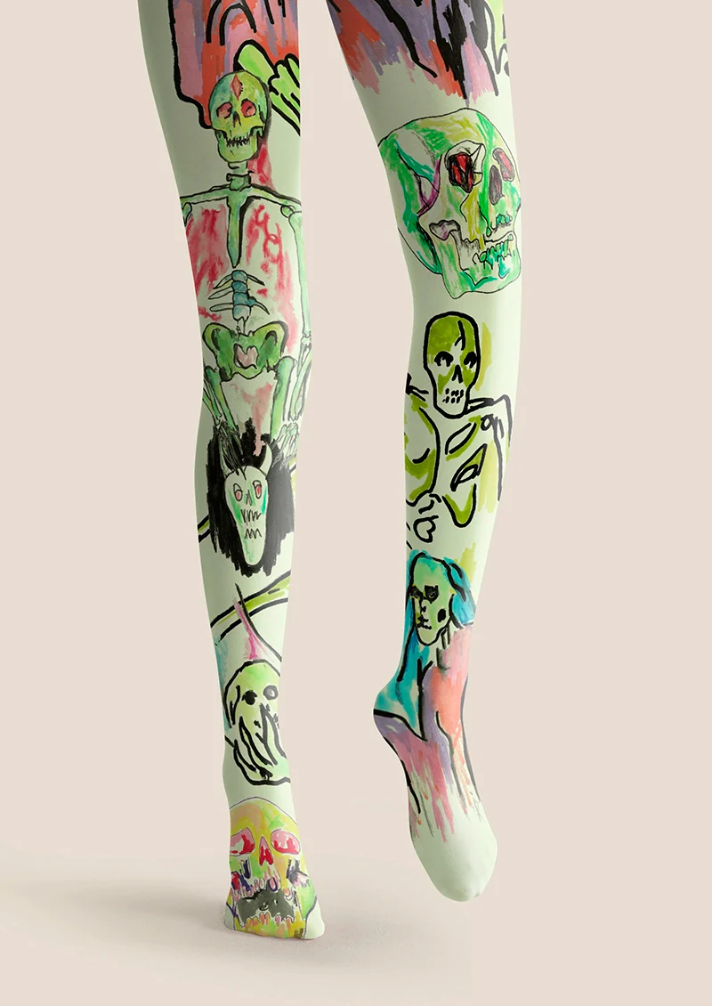 Viken Plan Noise Bone Tights Hosiery Pantyhose - Image 3