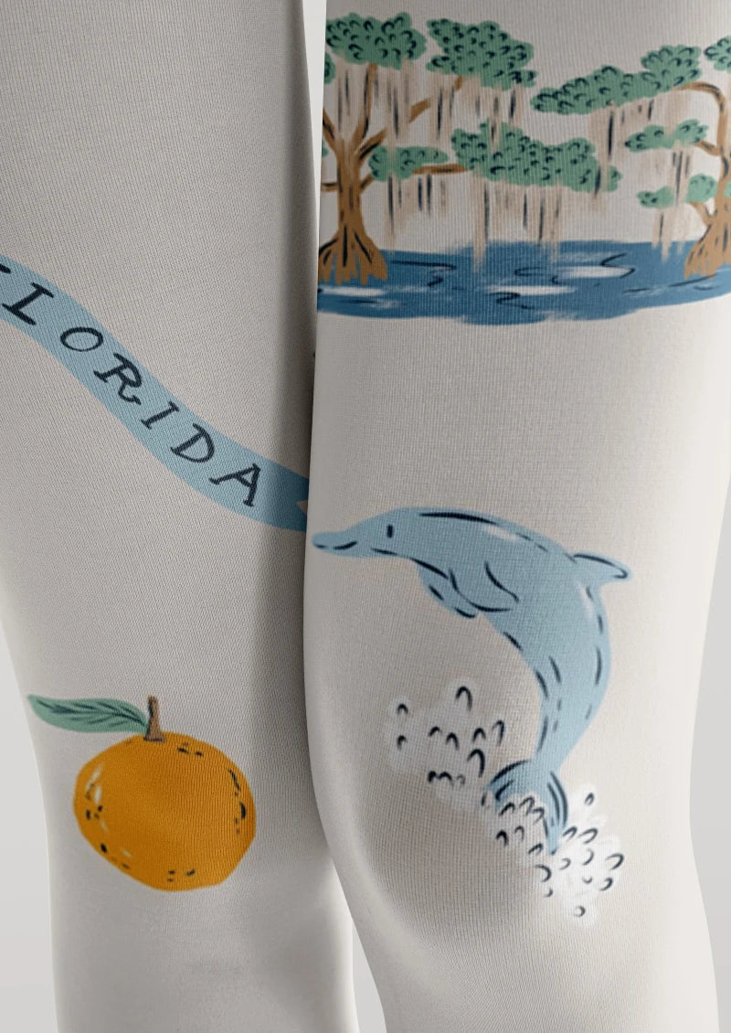 Viken Plan Ocean Element Graphic Tights Hosiery Pantyhose - Image 3