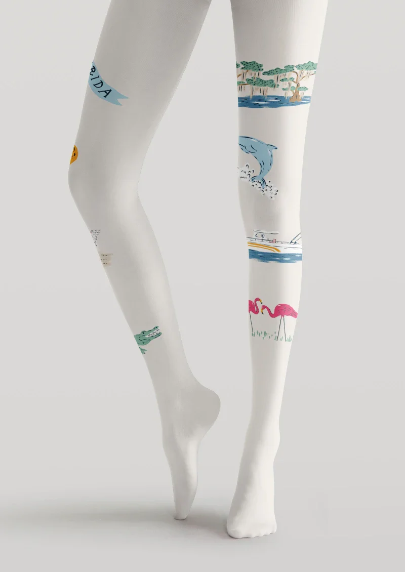 Viken Plan Ocean Element Graphic Tights Hosiery Pantyhose - Image 4