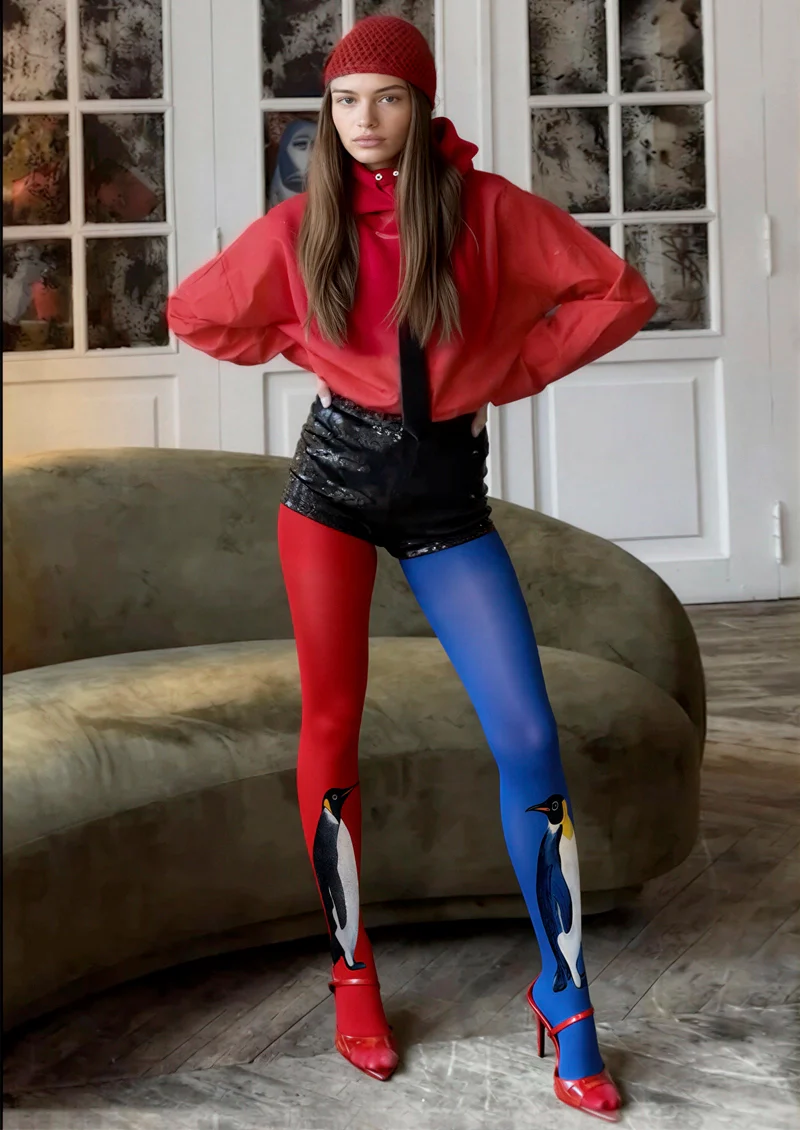 Viken Plan Penguin Mate Tights Hosiery Pantyhose - Image 2