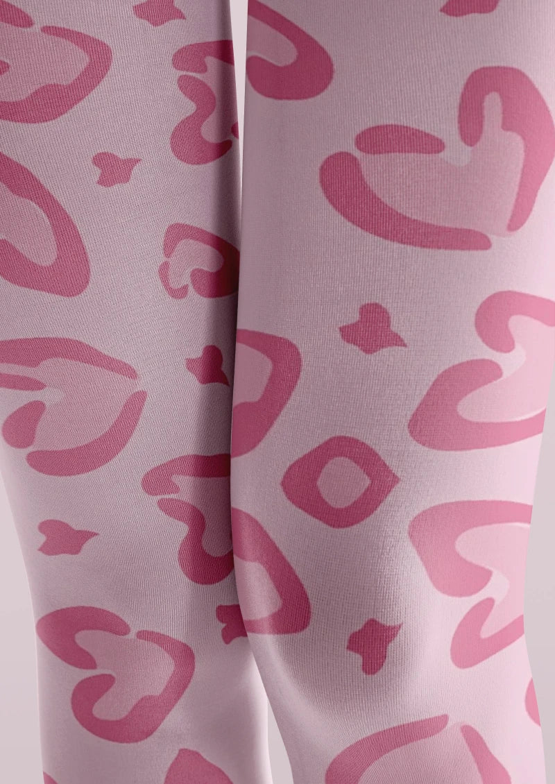 Viken Plan Valentine's Day Pink Heart Pattern Tights Hosiery Pantyhose - Image 3