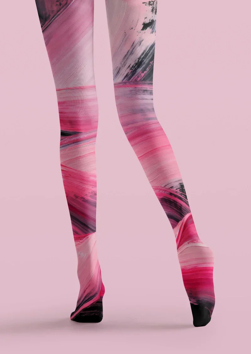 Viken Plan Pink Purple Gradient Tights Hosiery Pantyhose - Image 3