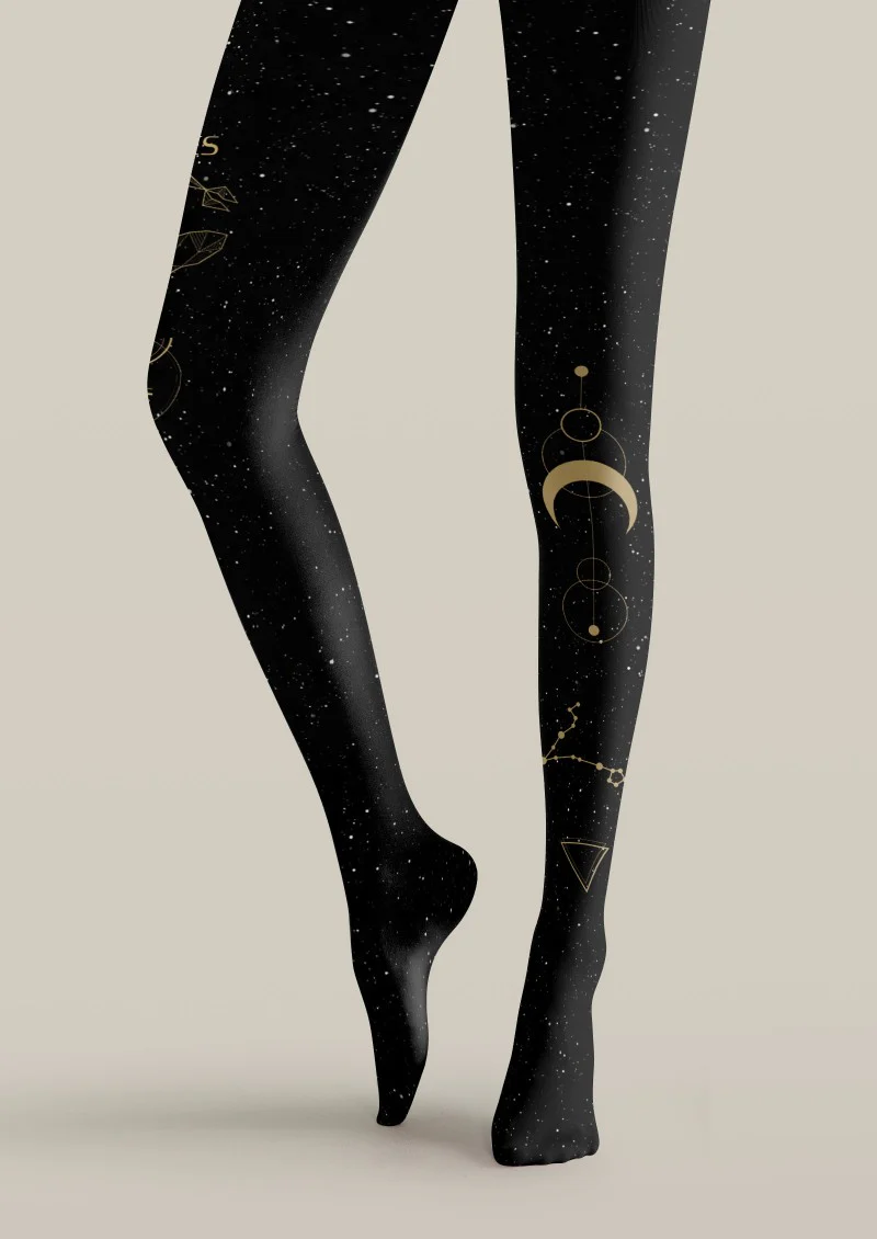 Viken Plan Pisces Zodiac Tights Hosiery Pantyhose - Image 3