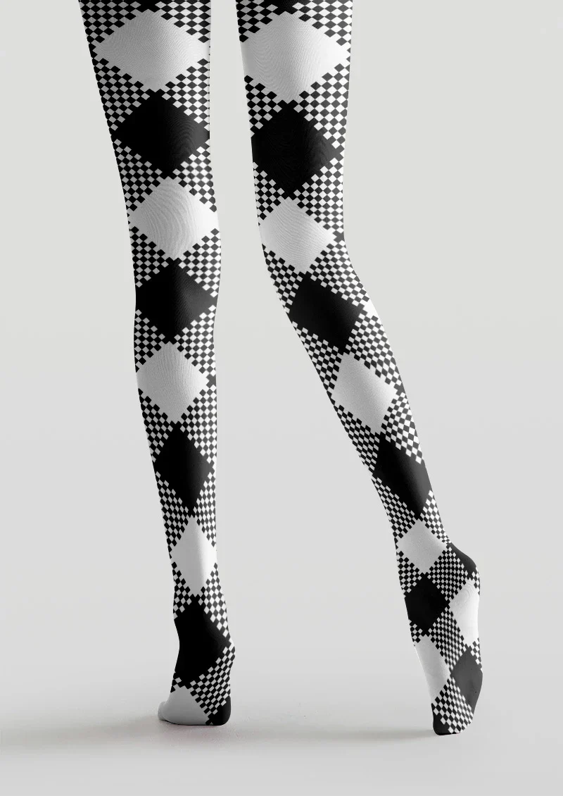 Viken Plan Pixel Diamond Tights Hosiery Pantyhose - Image 4