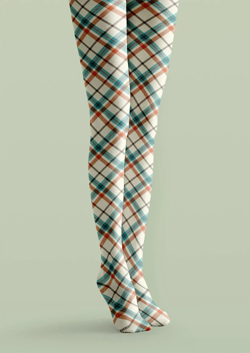 Viken Plan Highland Plaid Tights Hosiery Pantyhose