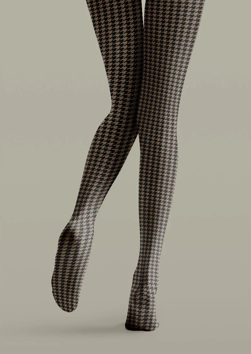 Viken Plan Houndstooth Tights Hosiery Pantyhose - Image 3