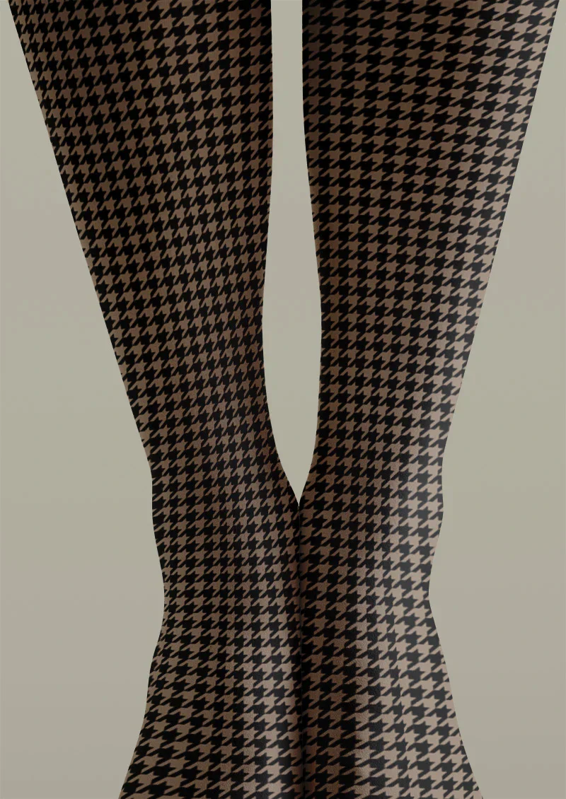 Viken Plan Houndstooth Tights Hosiery Pantyhose - Image 4