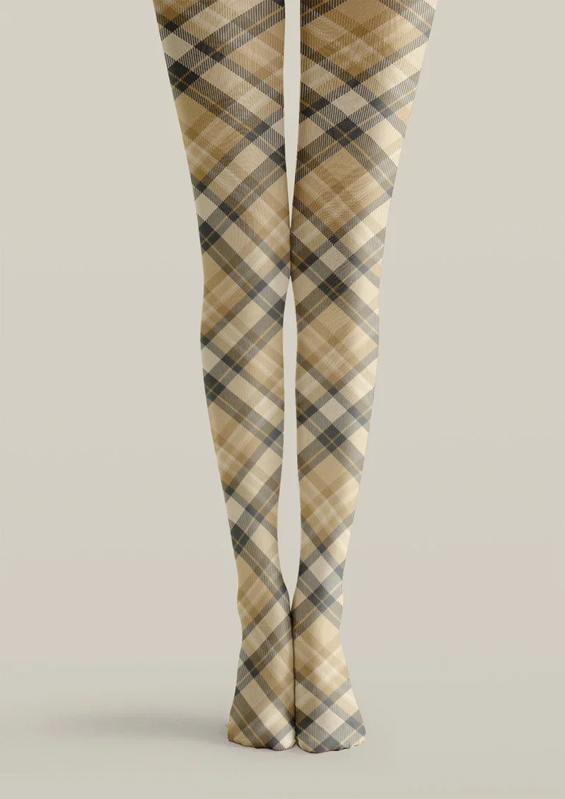 Viken Plan Vintage Check Tights Hosiery Pantyhose - Image 2