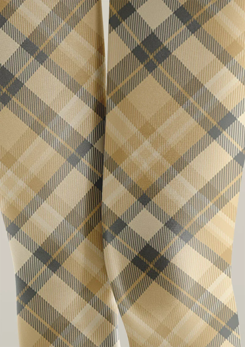 Viken Plan Vintage Check Tights Hosiery Pantyhose - Image 4