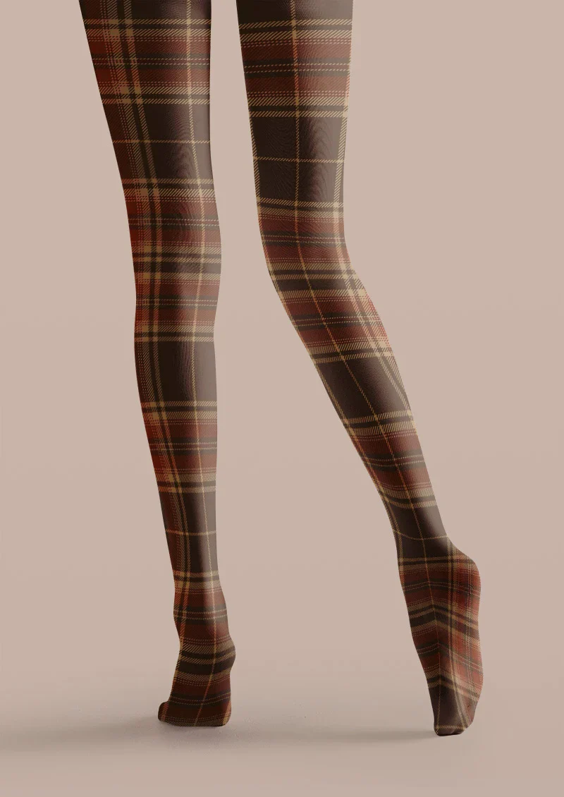 Viken Plan Highland Plaid Tights Hosiery Pantyhose - Image 3